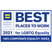HRC 2021 Best Places to Work for LGBTQ Equality award