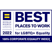 HRC 2022 Best Places to Work for LGBTQ Equality award