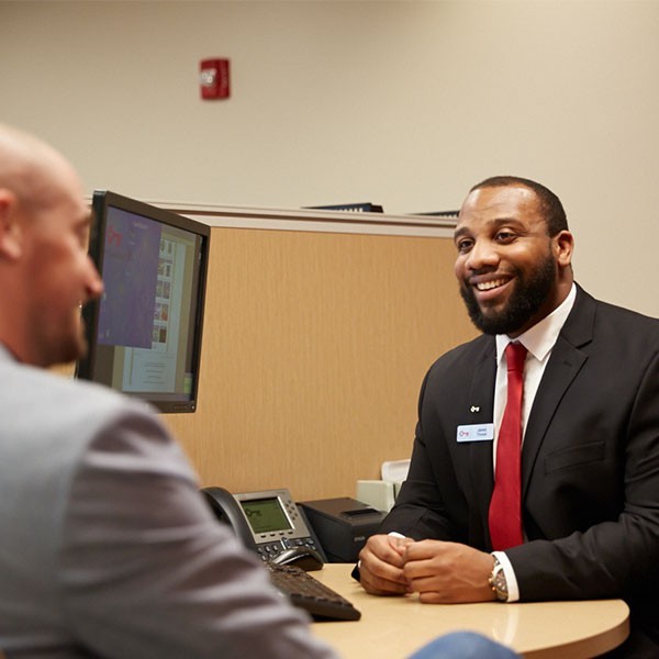 Two men sitting in an office