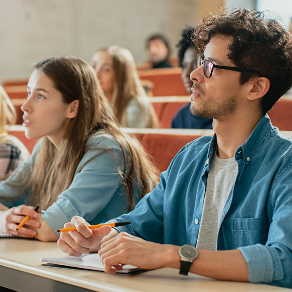 Students paying attention in finance class