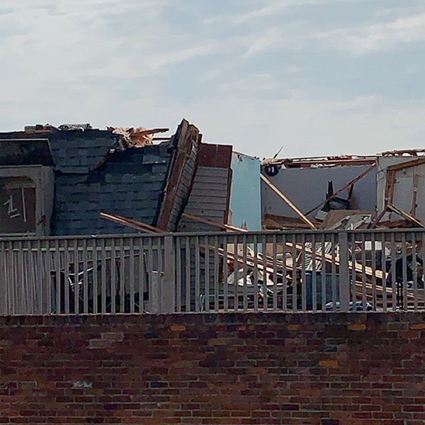Tornado damage of Lavonne Meyer�s home
