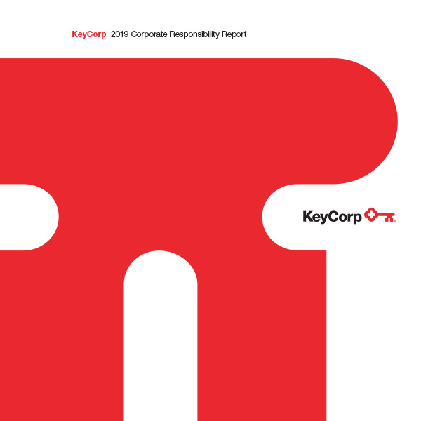The cover of the KeyBank 2019 Corporate Responsibility report