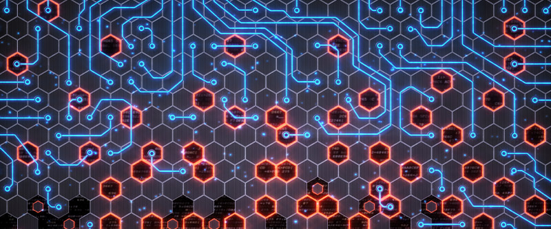 Abstract graphic of a circuit board