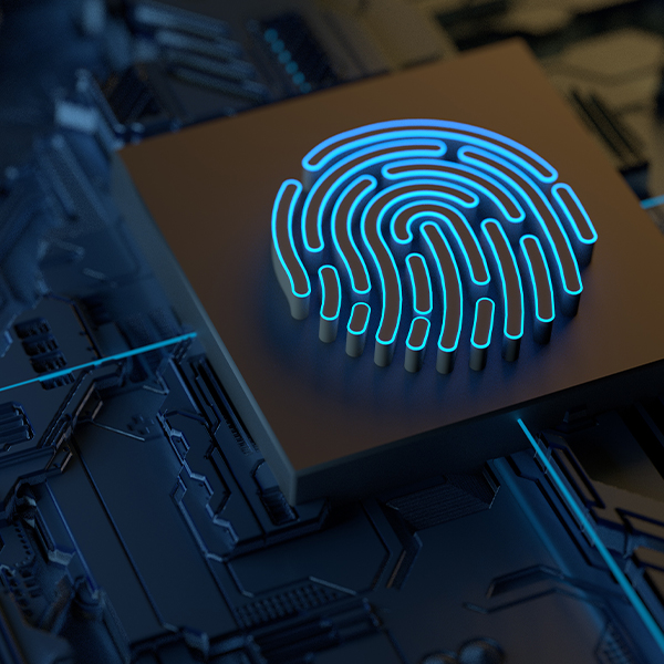 Circuit board with fingerprint symbol