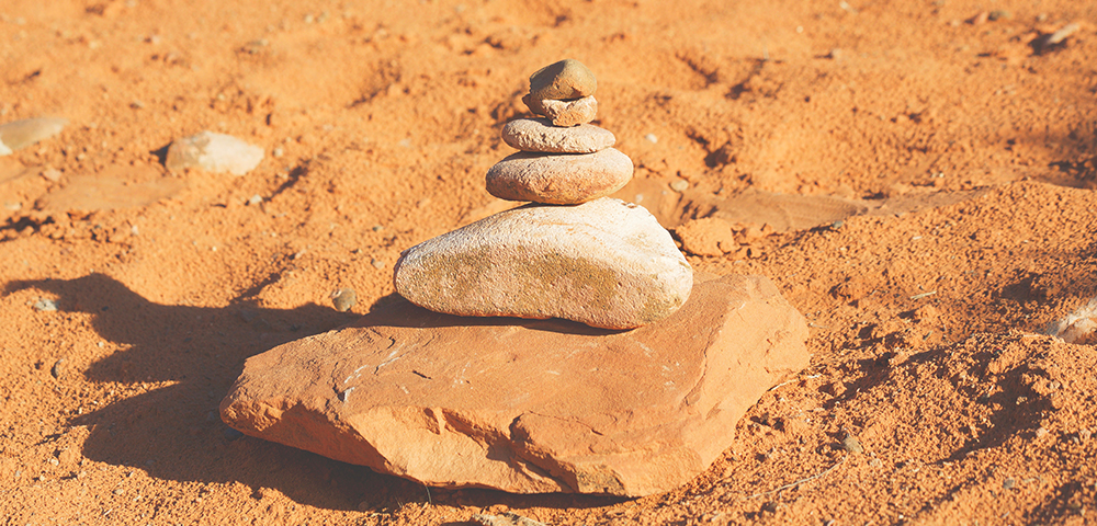 Rocks stacked neatly