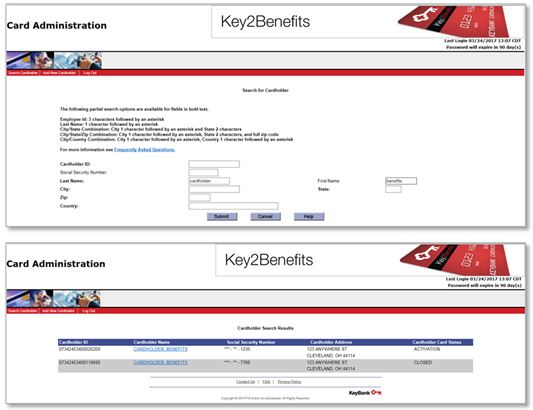 Search Cardholder