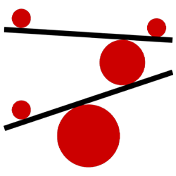 red dots and black lines