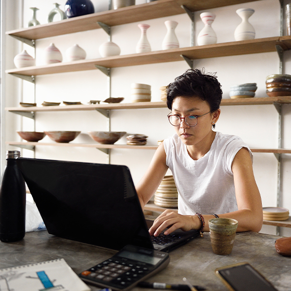 woman on laptop