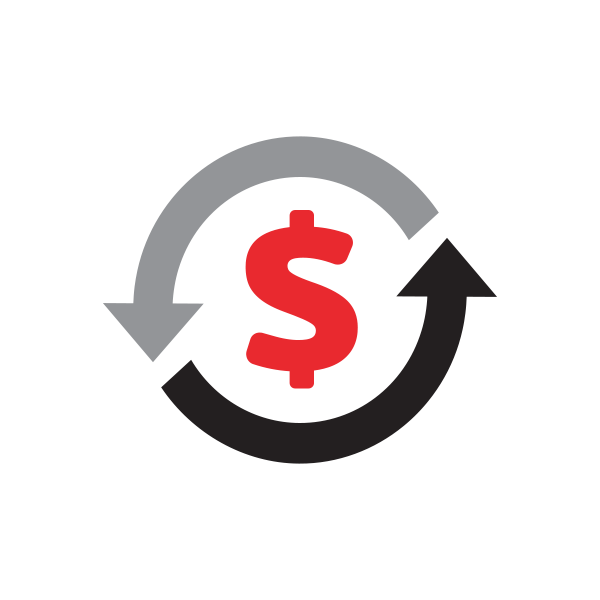 Dollar sign inside cycle arrows
