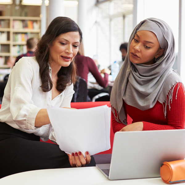 diverse women talking