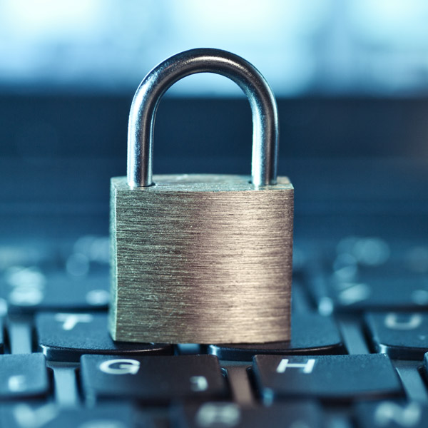 padlock on a keypad