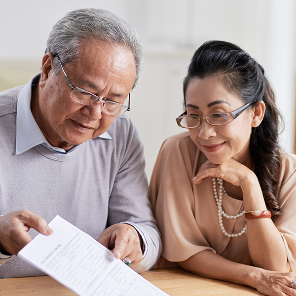 couple going over paperwork