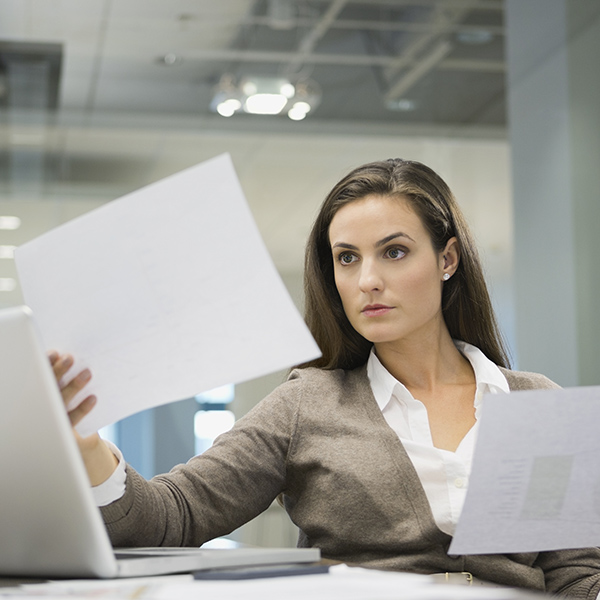 woman working