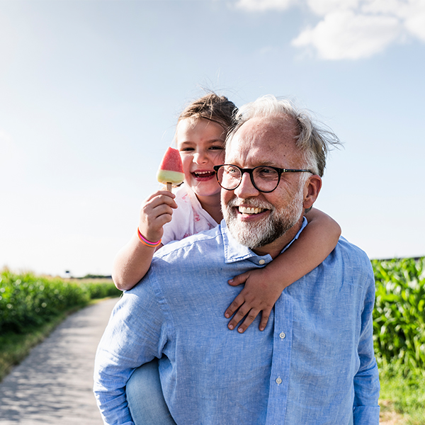 grandfather and granddaughter
