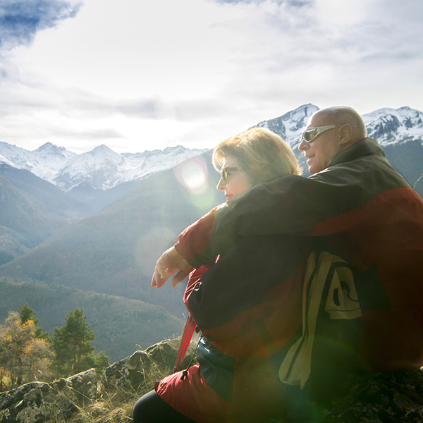 couple on a mountain