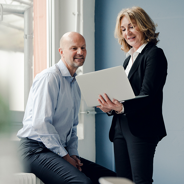 couple using computer