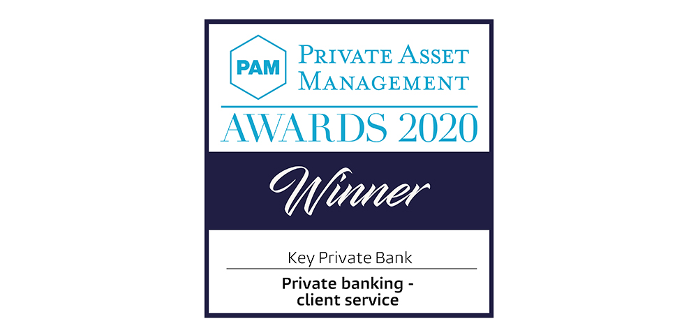 Best Private Banking Client Service, 2020 PAM Award logo